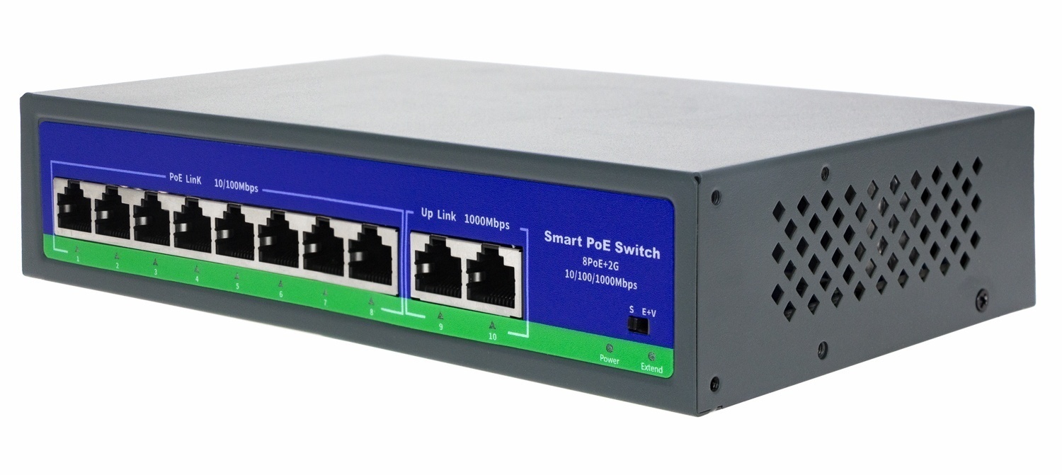 Купить CARCAM Standard 8+2 Uplink Gigabit AI PoE Switch (ССF0820GBLC)
