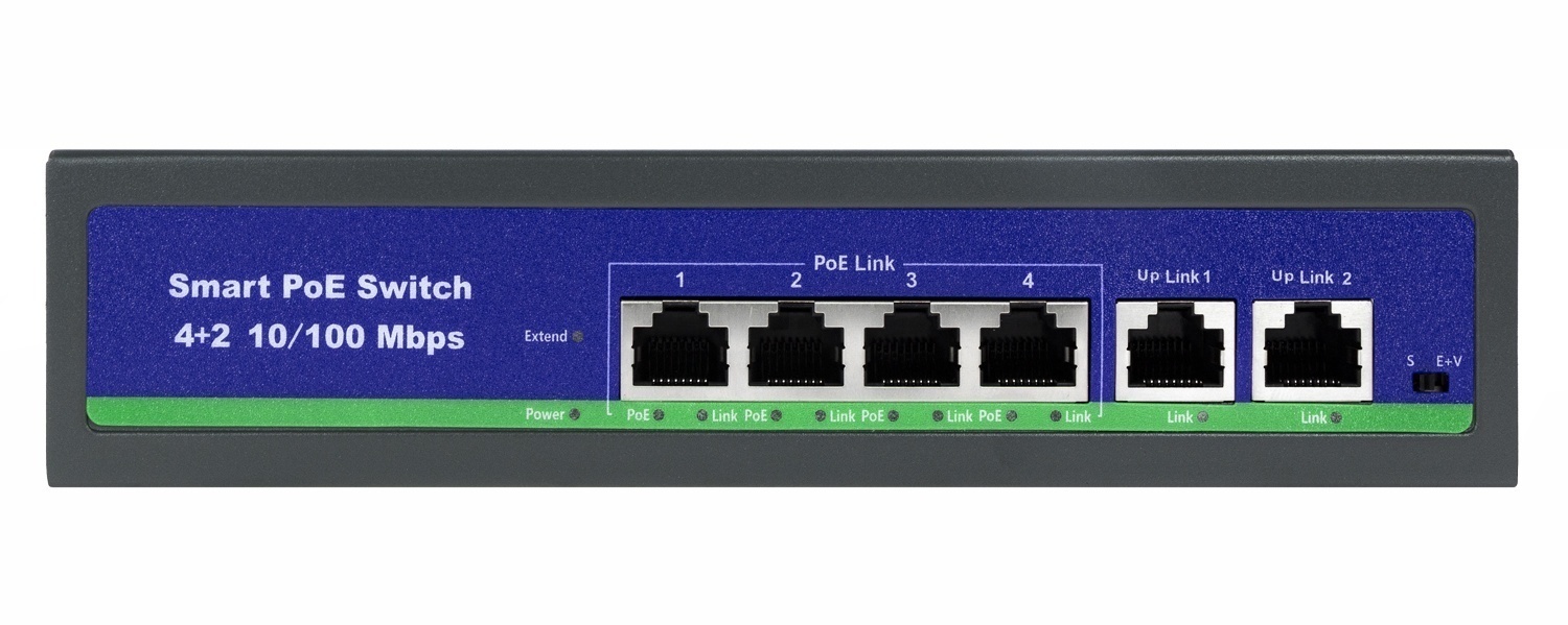 Купить CARCAM Standard 4+2 10/100Mbps AI PoE Switch (ССF0420FBLC)