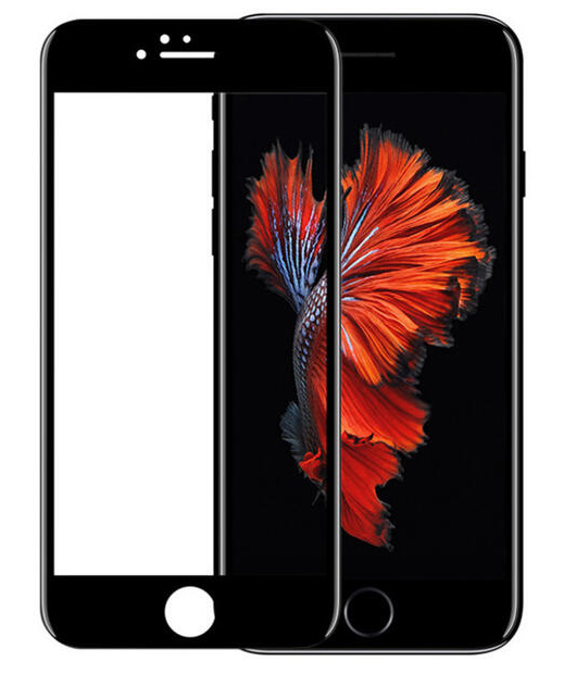 Купить Защитное стекло для iPhone 6 PLUS 5D черный ТЕХПАК