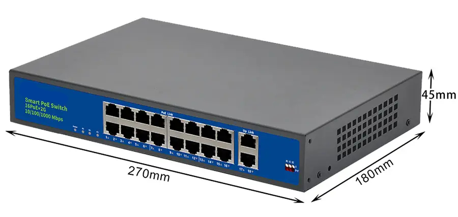Купить CARCAM 16+2 Uplink Gigabit PoE Switch (ССF1620GBLA)