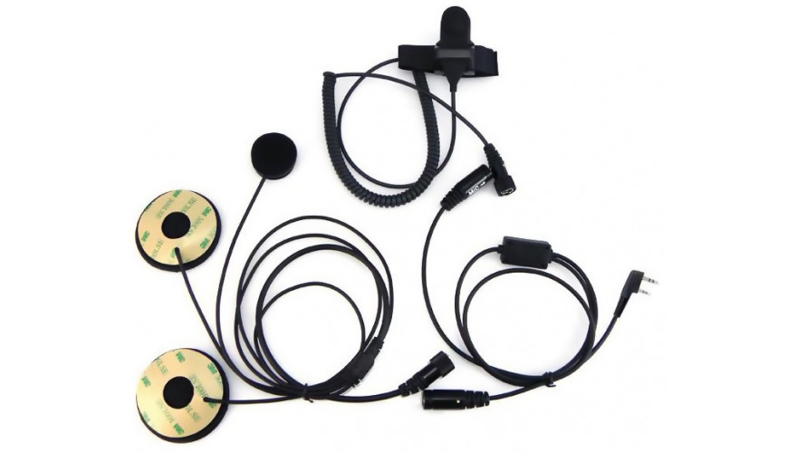 Купить BAOFENG Helmet Kit Full Face Motorcycle Headset Earpiece Mic, 2 Pin M-plug