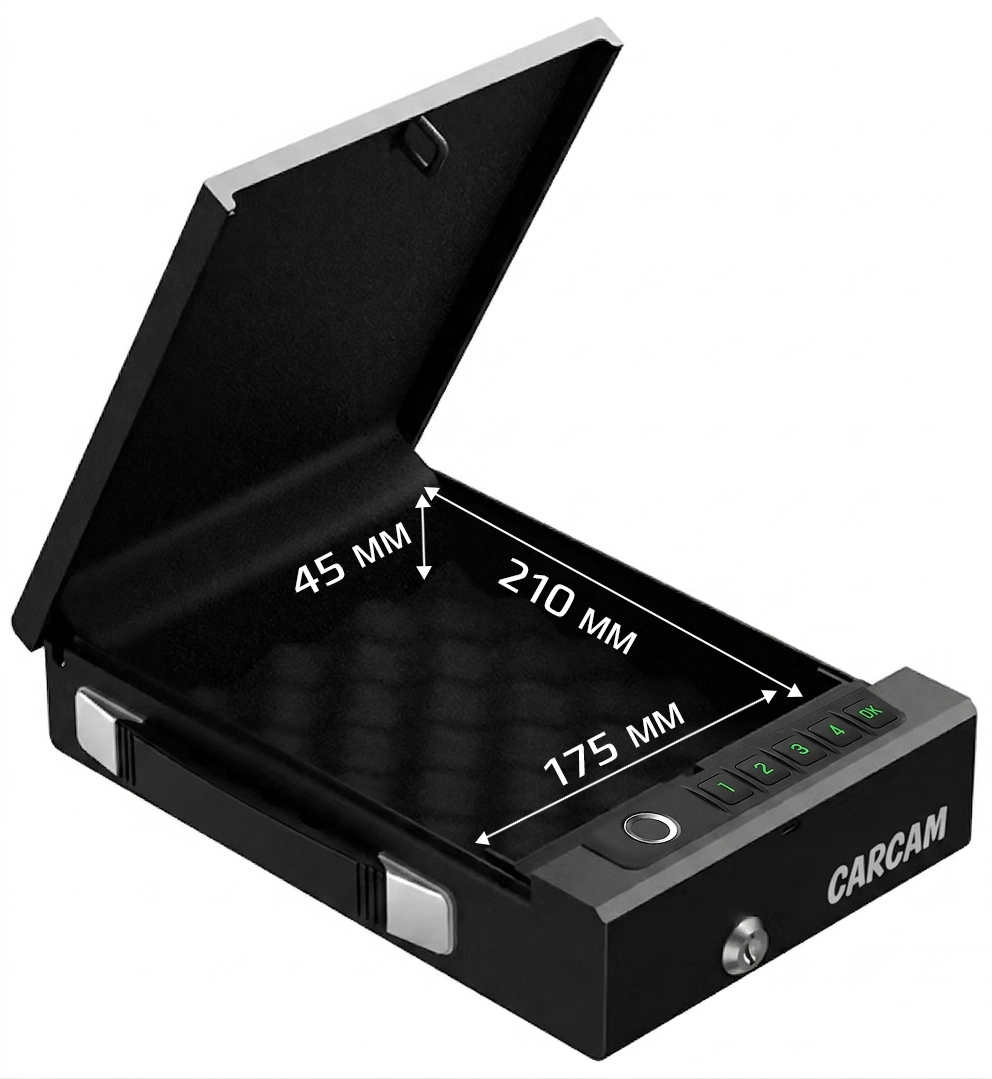 Купить CARCAM Tuya Smart WIFI Fingerprint Safe Box (CCH16), black