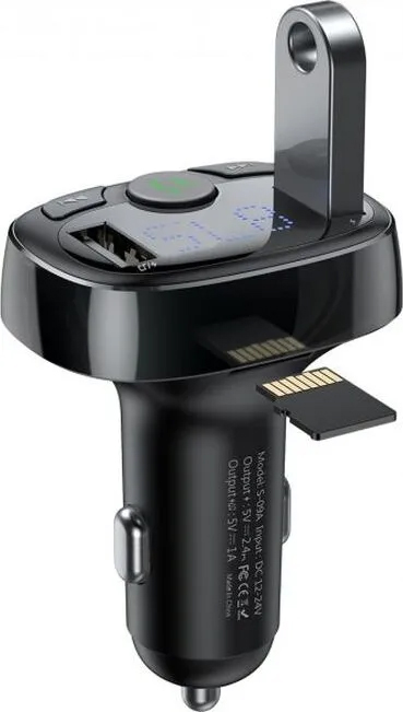 Купить Baseus T-Typed MP3 Car Charger S-09A Black (CCTM-01)