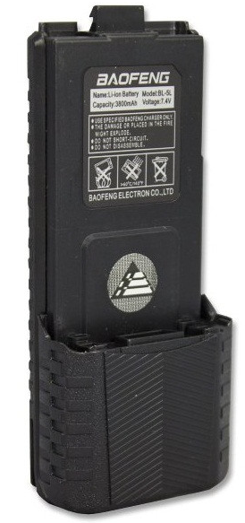 Купить Аккумулятор усиленный BL-5L для рации Baofeng UV-5R 3800 мАч