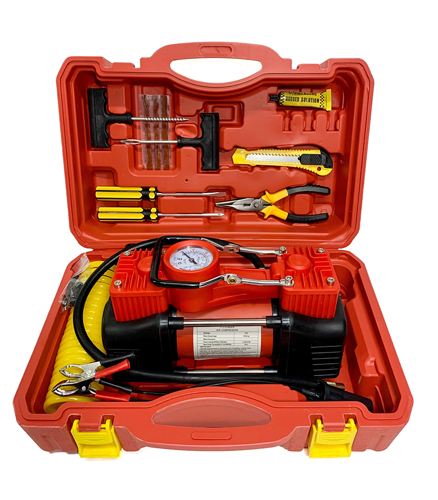 Купить Car Air Сompressor Kit 2 in 1 Red