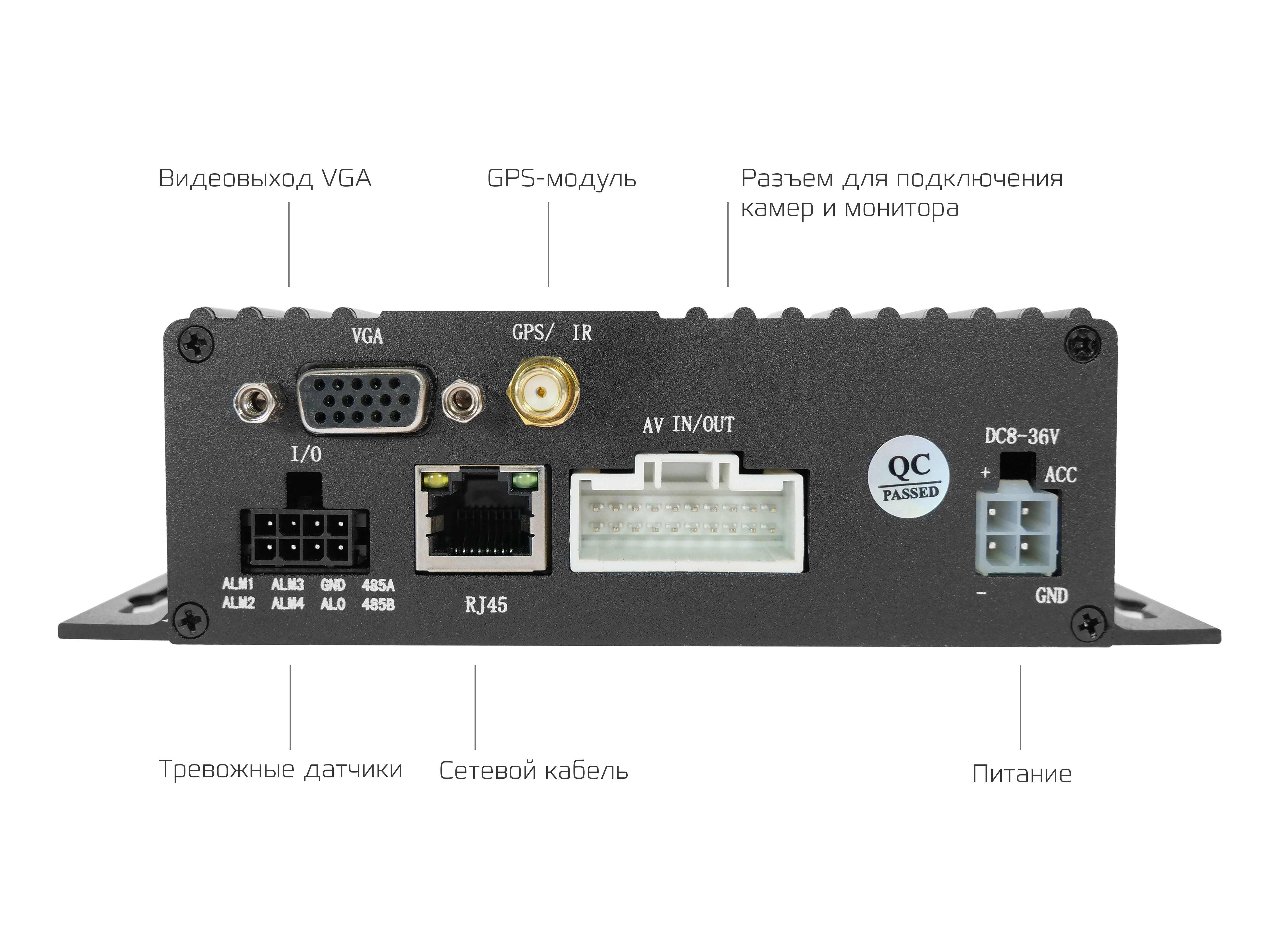 Купить Комплект мониторинга транспорта CARCAM MVR KIT 4422/141X4/DC-BNCX20