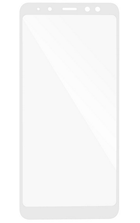 Купить Защитное стекло для Samsung A8 Plus (2018) 5D Full Fac белый