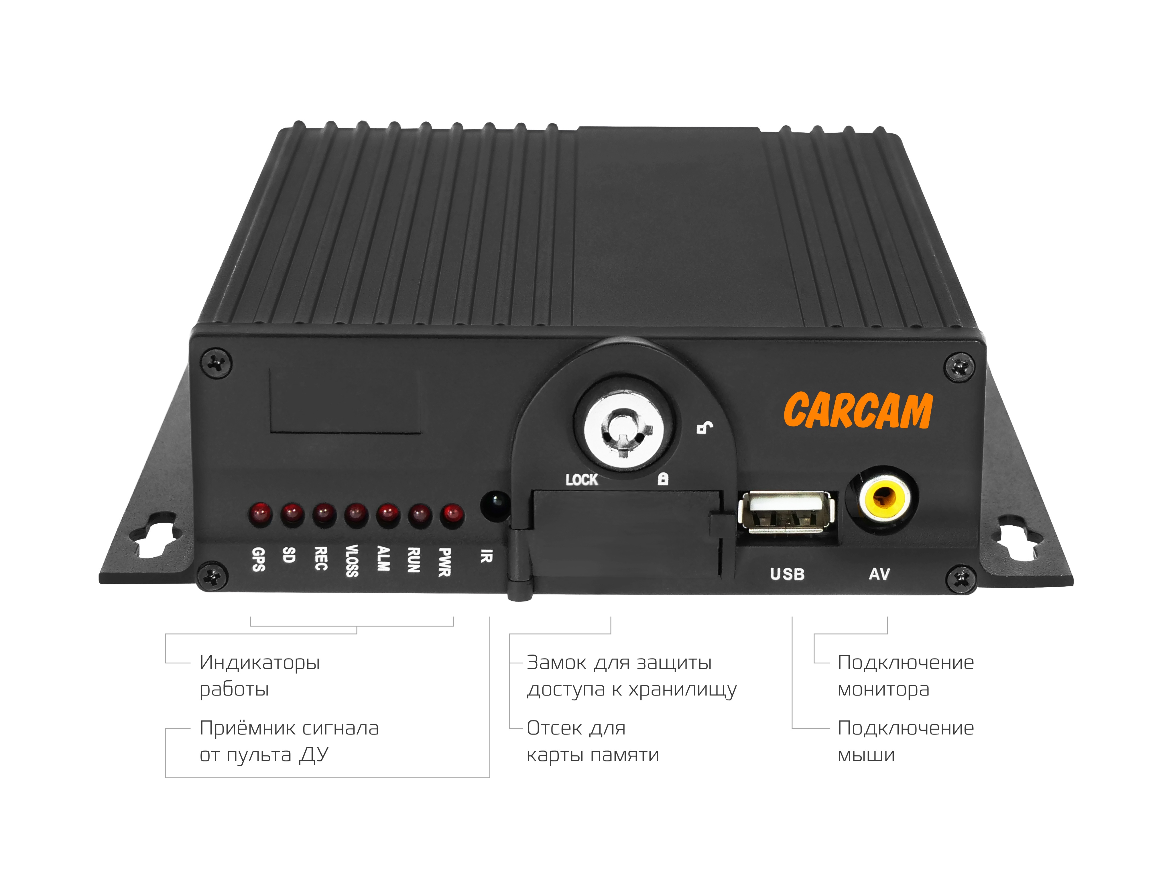 Купить Комплект мониторинга транспорта CARCAM MVR KIT 4422/141X4