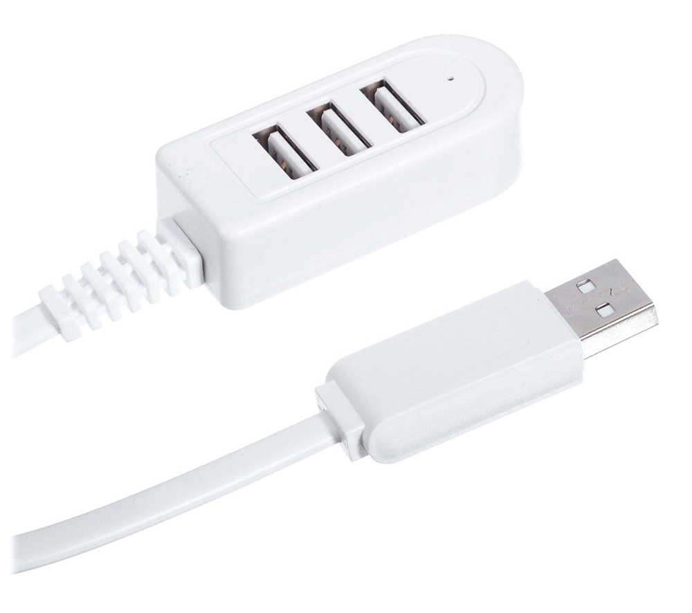 Купить USB hub на 3 порта 0.3м белый