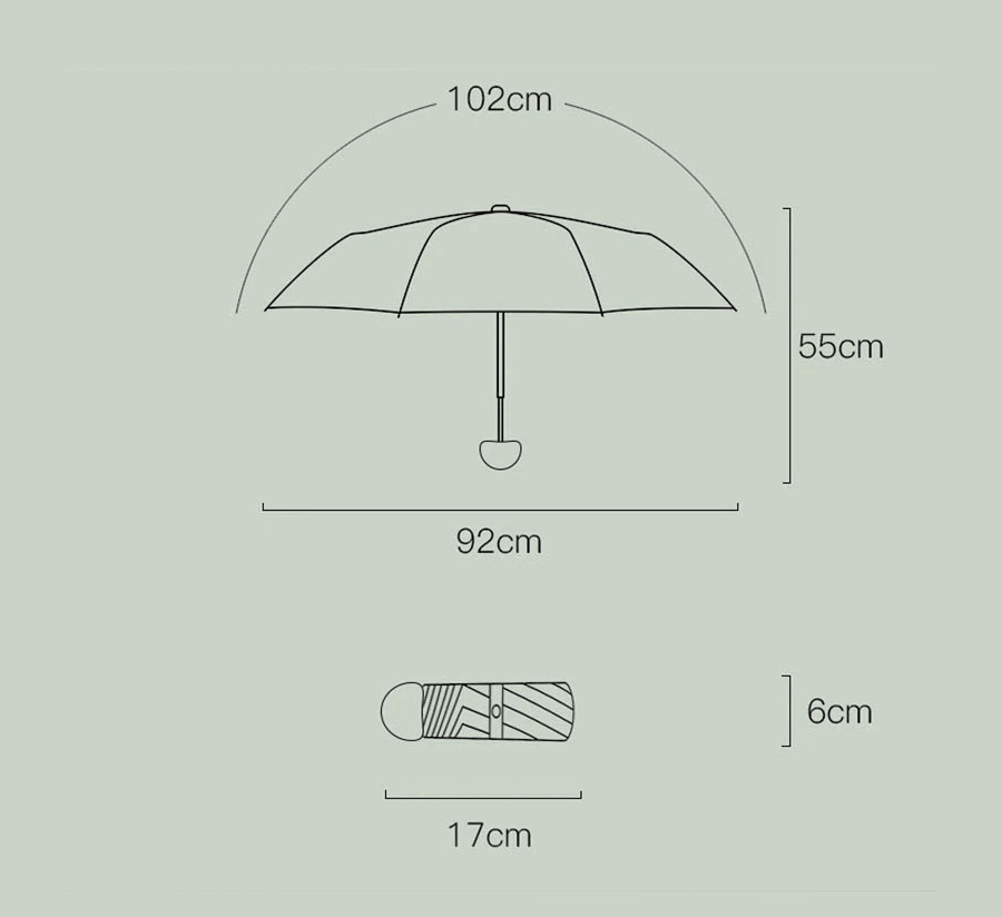 Купить Xiaomi Zuodu Fashionable Umbrella Dark Green
