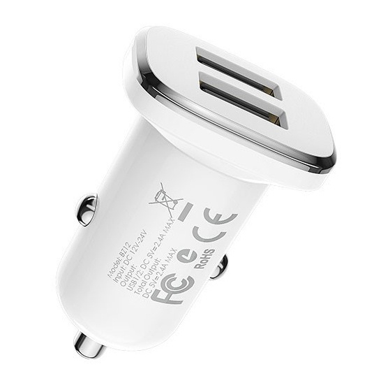 Купить Borofone BZ12 АЗУ 2USB 2.4A Белый