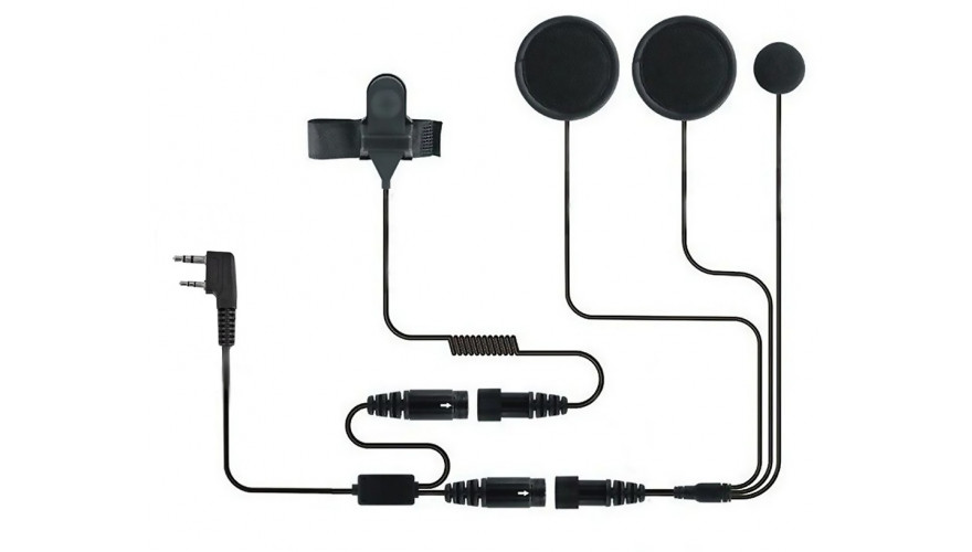 Купить BAOFENG Helmet Kit Full Face Motorcycle Headset Earpiece Mic, 2 Pin M-plug