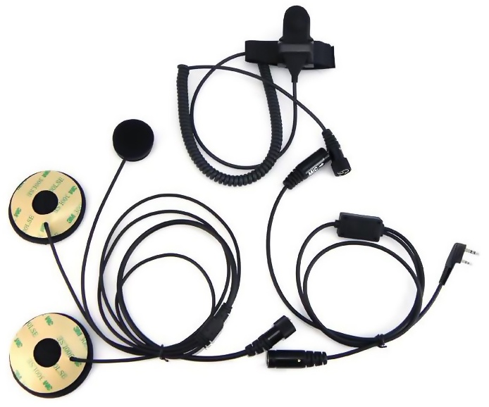 Купить BAOFENG Helmet Kit Full Face Motorcycle Headset Earpiece Mic, 2 Pin K-plug