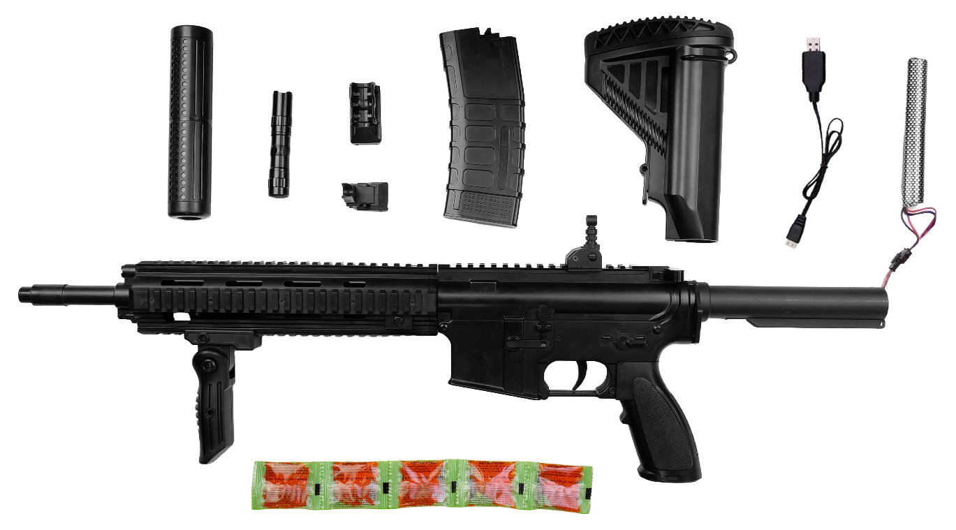 TIAN GONG HK416 Electric Adjustable Gel Bullet Gun (XS-1802) Black