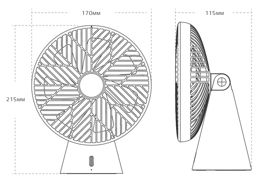 Купить Xiaomi Silent Rainforest Mini Fan Green (DSHJ-S-1907)