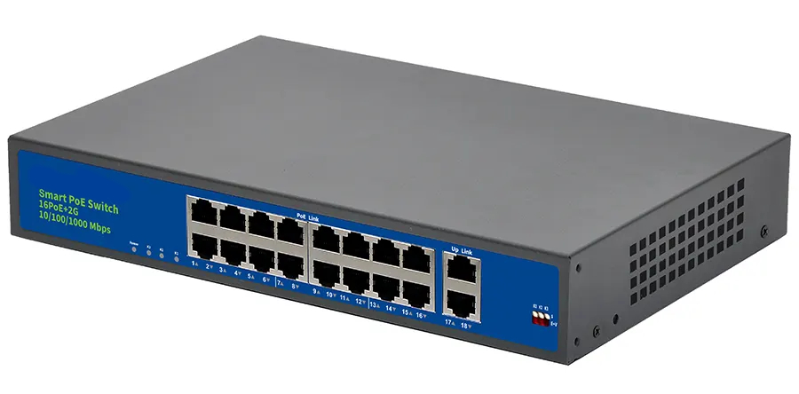 Купить CARCAM 16+2 Uplink Gigabit PoE Switch (ССF1620GBLA)