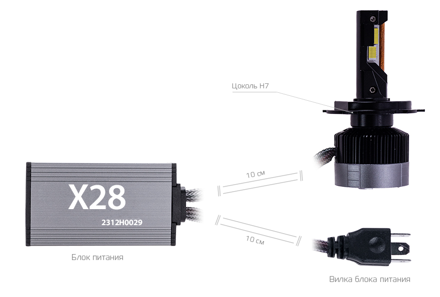Купить CARCAM LED Headlight X28 H4