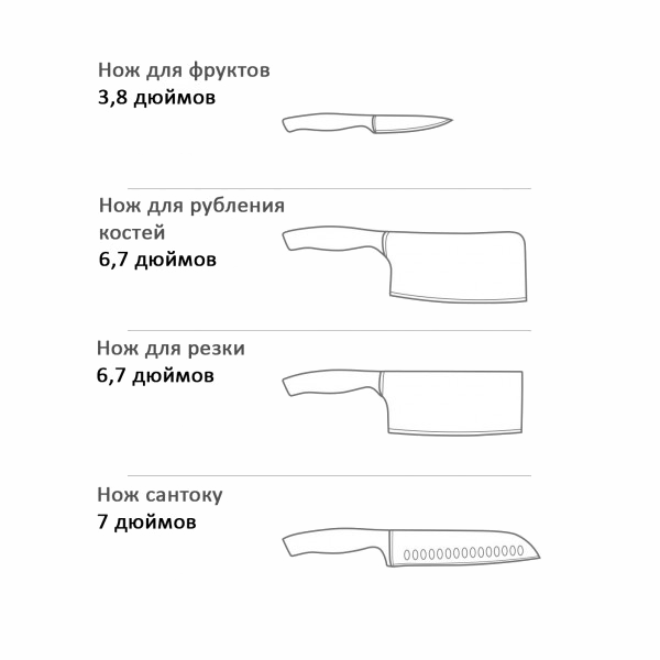 Купить Xiaomi Huo Hou Nano Knife Set (HU0014) ( 5 предметов, подставка)