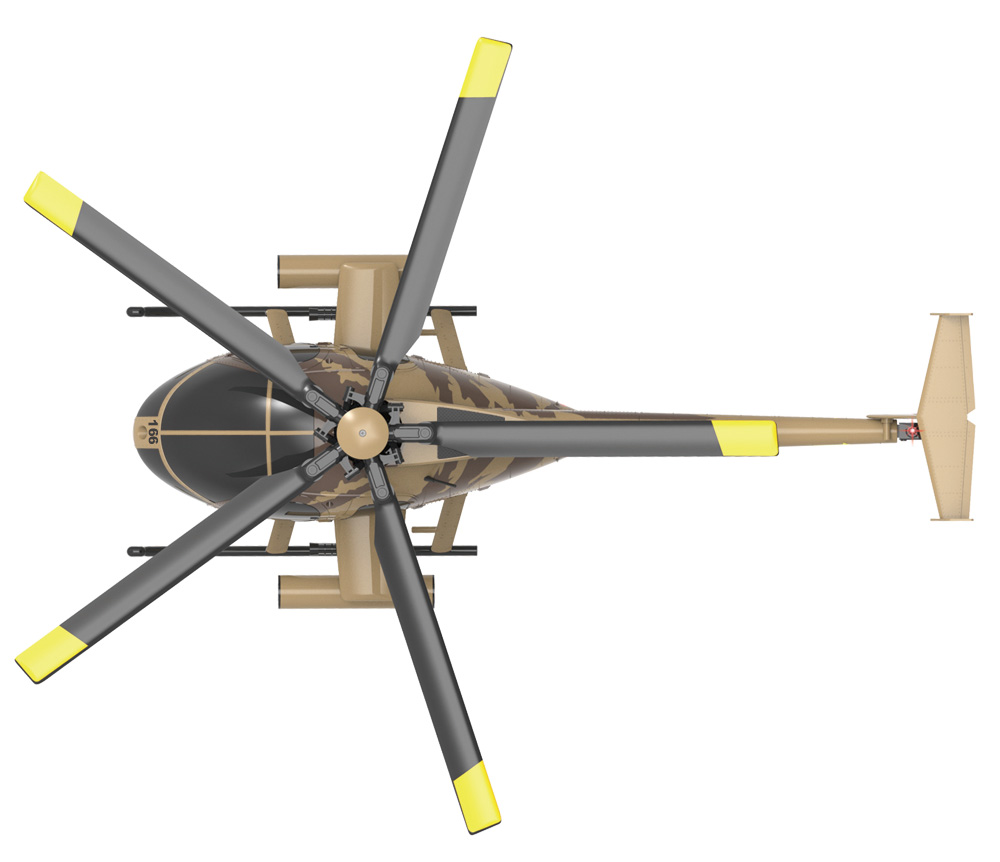 Купить RC ERA C189 MD500 Gyro Stabilized Helicopter Military camouflage 