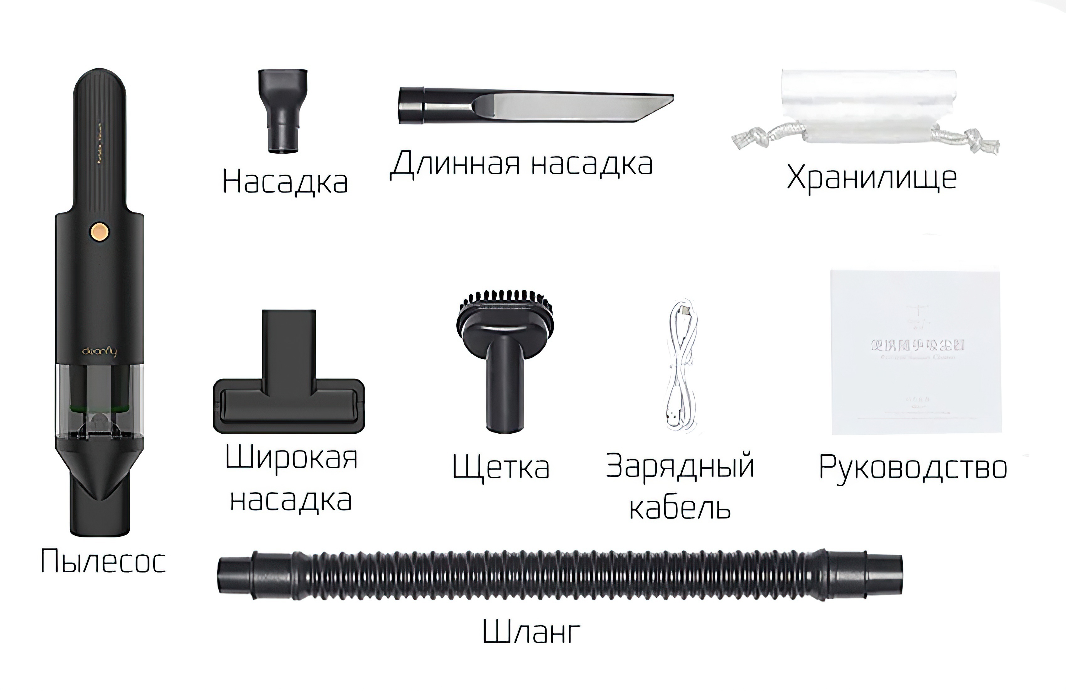 Купить Xiaomi CleanFly H2 Portable Vacuum Cleaner  (FV2S) Black