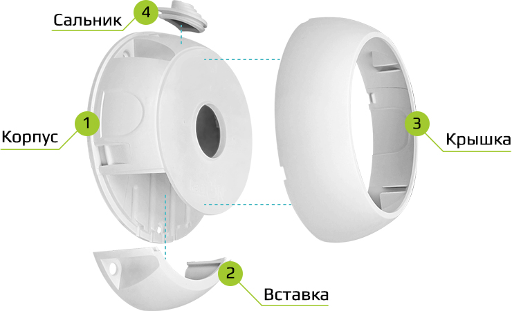 Купить JB1-100W монтажная коробка KadrON 