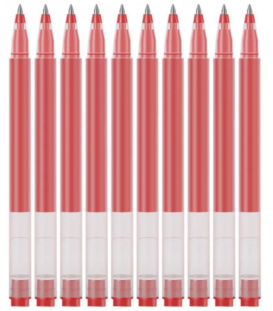 Набор Ручек Xiaomi Mi Gel Pen Red (10шт) (MJZXB02WC)