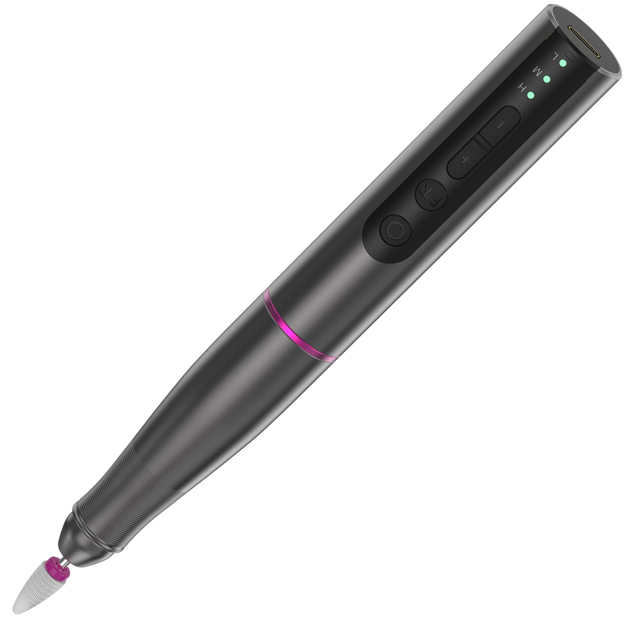 Купить SenCiciMen Cordless Portable Electric Nail Drill 15000 RPM 6 Grinding Heads (VC-08A) Black