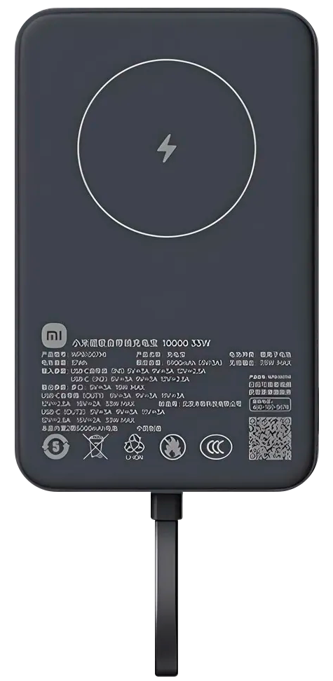 Купить Xiaomi Magnetic Power Bank with Built in Cable 10000mAh 33W (WPB1007MI) Dark Grey