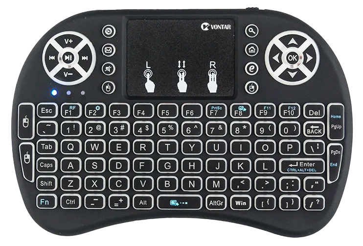 Купить Vontar I8+ Wireless Keyboard 2.4GHz Air Mouse Touchpad Handheld for Android TV BOX Mini PC AAA ver.