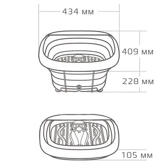 Купить Xiaomi Leravan Folding Massage Foot Bath Gray (LF-ZP008)