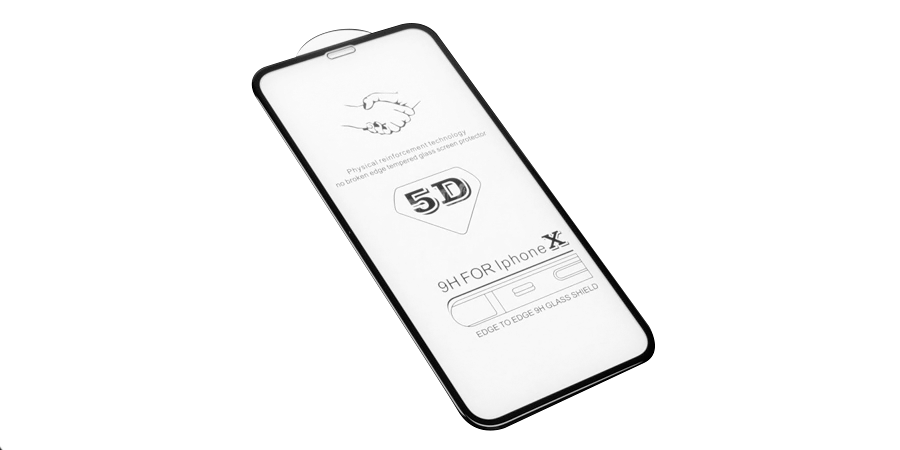 Купить Защитное стекло для iPhone 10 Pro/X/XS 5D 0.33 mm без упаковки