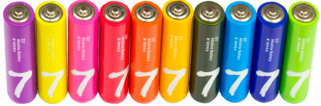 Купить Xiaomi ZMI Alkaline Rainbow AAA (LR03) 40pcs