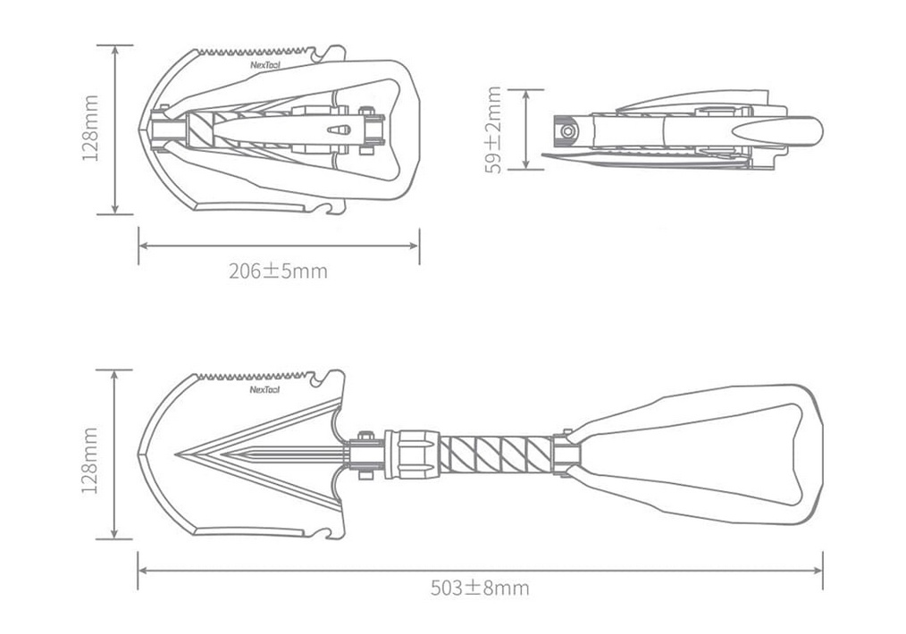 Купить Xiaomi NexTool Nato Multifunctional Folding Shovel (NE20033)