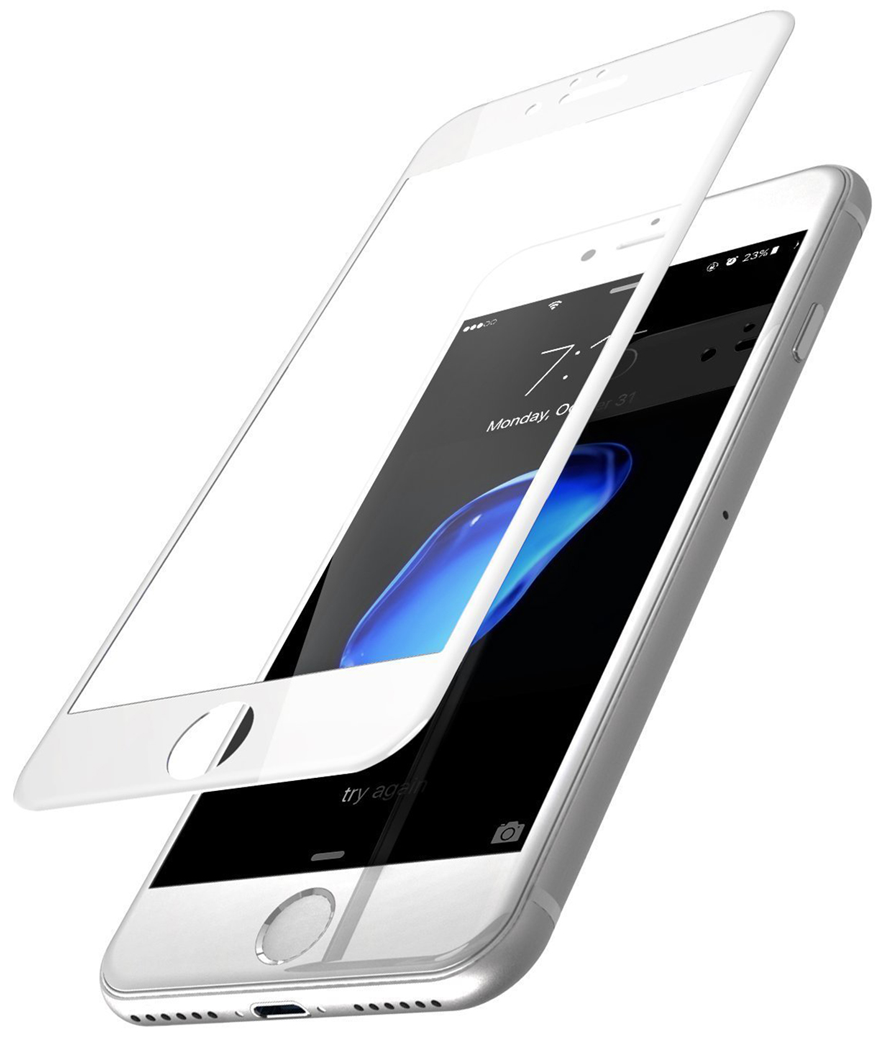 Купить Защитное стекло для iPhone 7 Plus / 8 Plus 5D 0.3mm без упаковки белый