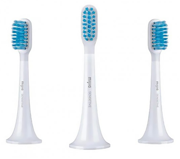 Купить Насадки для зубной щетки Xiaomi Mi Electric Tothbrush T300 T500 Blue (3шт) (MBS301)