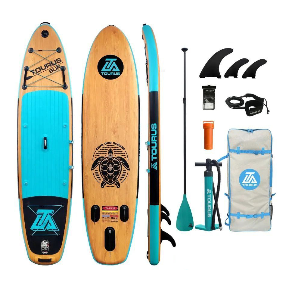 Купить Tourus Inflatable SUP Board 335x84x15cm Blue and Wood, TS-002S