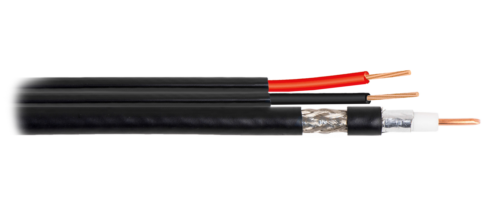 Купить RG-59U (CCA, AL) + 2x0.75 мм2 CCA, 1 м