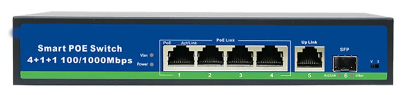 Купить CARCAM Standard 4+1+1 Full Gigabit AI PoE Switch (CCG0411GBC)
