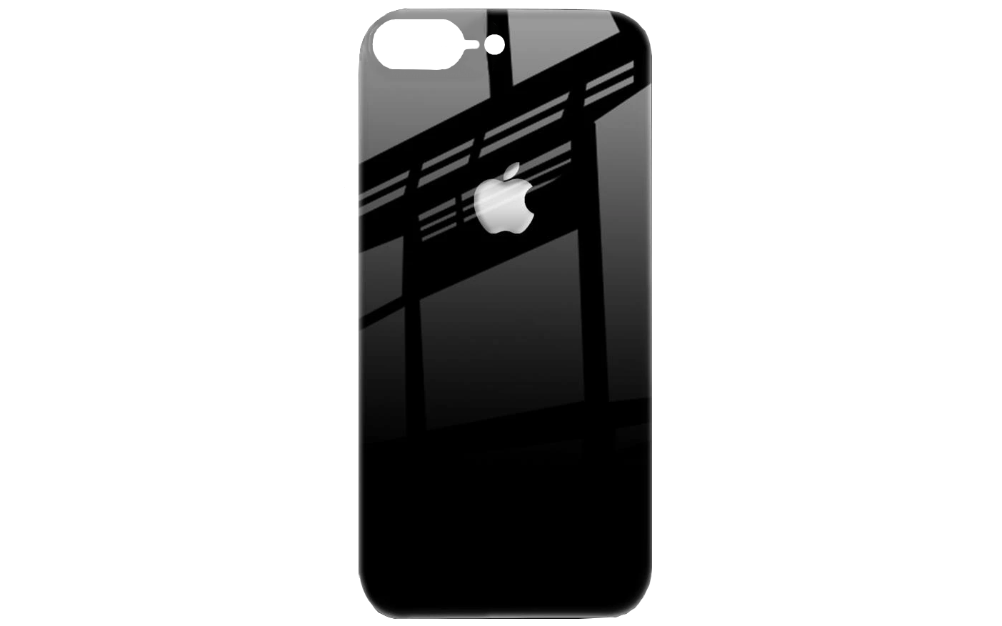 Купить Защитное стекло для задней панели iPhone 7/8 PLUS черный ТЕХПАК