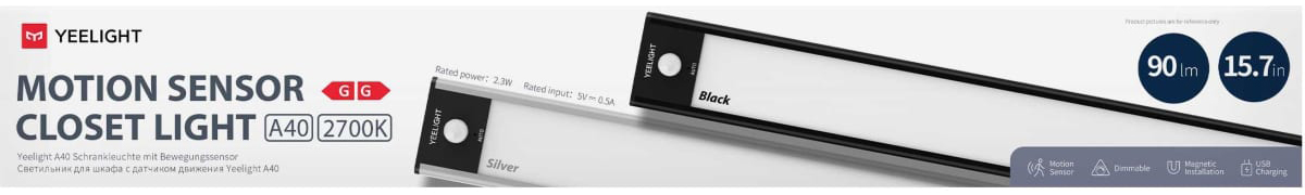 Купить Xiaomi Yeelight Motion Sensor Closet Light A40 Black