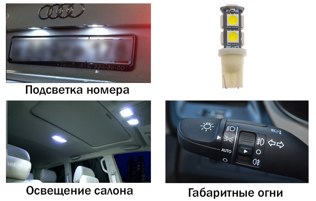 Габаритная светодиодная лампа CARCAM T10-9-5050