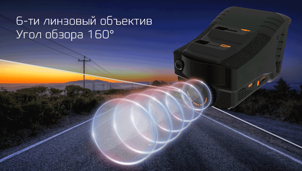 CARCAM COMBO 5S - 6-линзовый объектив 160°