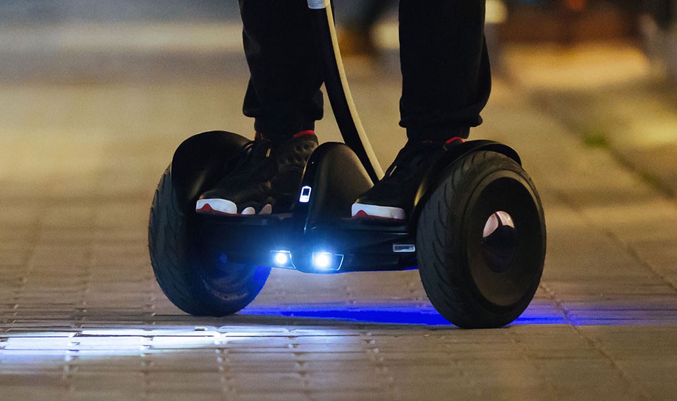 Мини-сигвей Xiaomi Ninebot Mini черный - сенсорная подсветка 5 метров