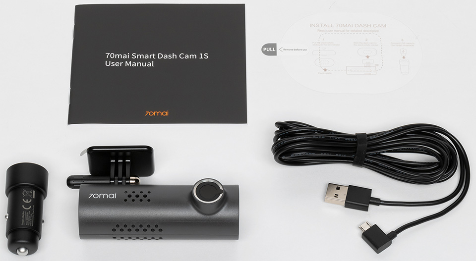 Xiaomi 70mai Smart Dash Cam 1S (Midrive D06) - комплектация