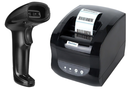 Купить Комплект Xprinter XP-365B (USB, LAN) Черный + SUNTEK 2D Wireless Barcode Scanner (ST1100DW) Black