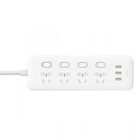 Купить Xiaomi Mi Power Strip (4 розетки + 3 USB порта) - White