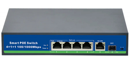 Купить CARCAM Standard 4+1+1 Full Gigabit AI PoE Switch (CCG0411GBC)