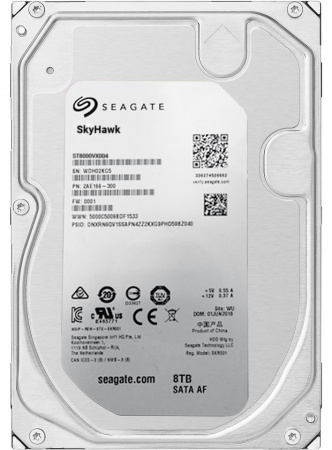 Купить Seagate Skyhawk ST8000VX004, 8ТБ, HDD, SATA III, 3.5"