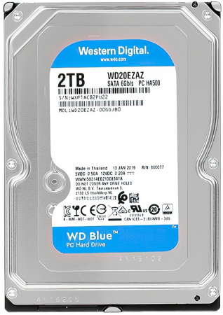 Купить WD Blue WD20EZAZ, 2ТБ, HDD, SATA III, 3.5"