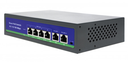 Купить CARCAM Standard 4+2 10/100Mbps AI PoE Switch (ССF0420FBLC)